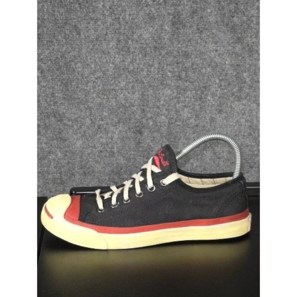 Converse Jack Purcell John Varvatos Black Red Canvas Sneakers Womens 7 Skater
